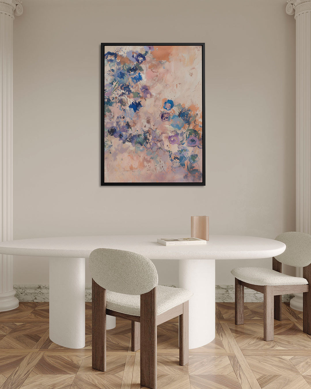 Kleurrijke bloemenexplosie – alternatieve weergave van het kunstwerk