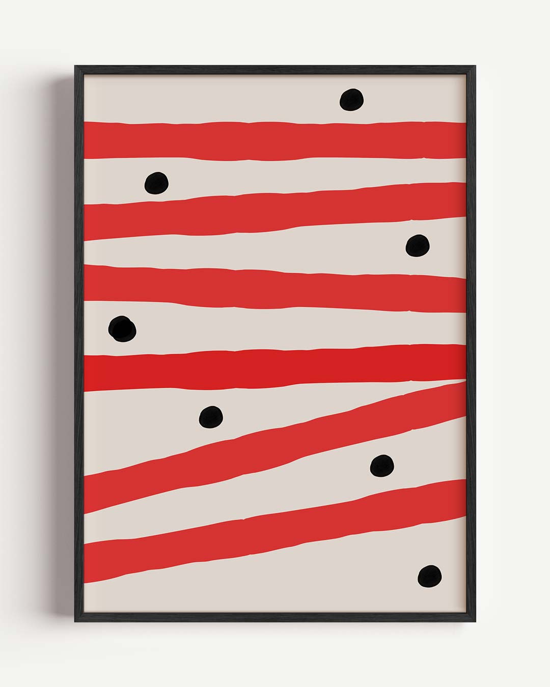 Vrolijke Strepen en Stippen – kleurrijke abstracte portret poster als wanddecoratie
