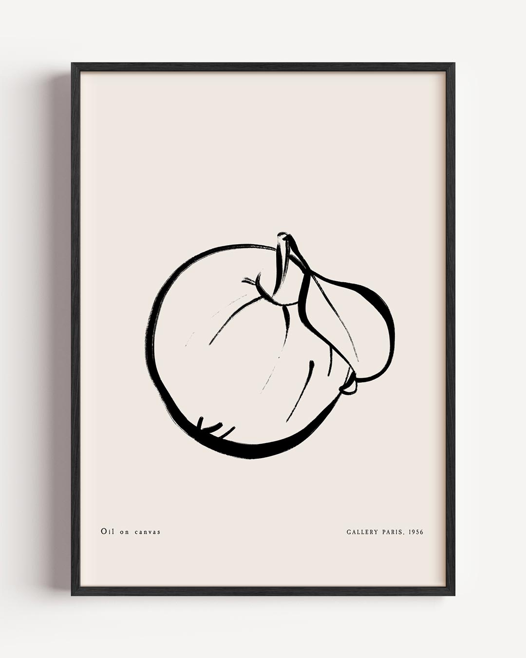 Minimalistische Zwart-Wit Kunstposter – keuken portret poster als wanddecoratie