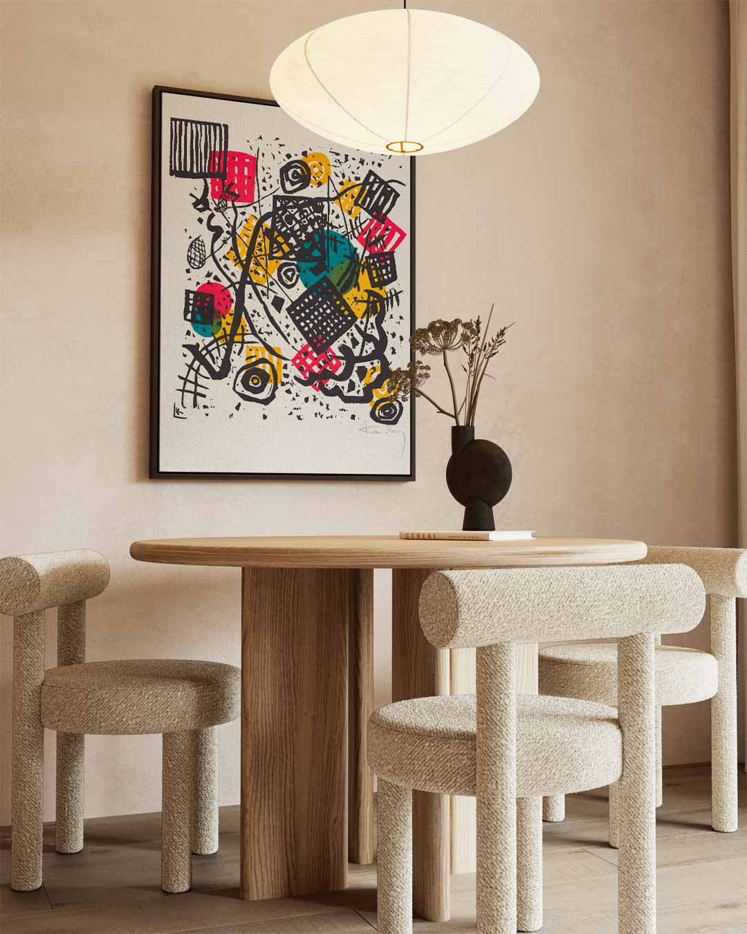 Kleurrijke Abstracte Explosie – modern portret kunstwerk van WallArtistic