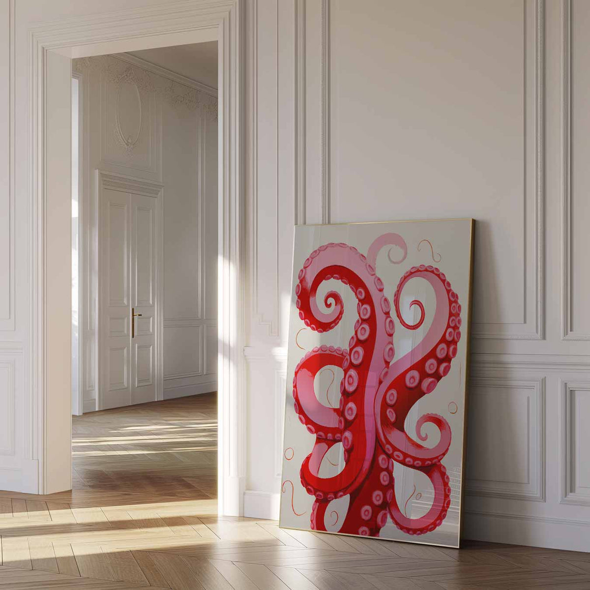 Octopus Tentakels – zomer poster als frisse staande wanddecoratie