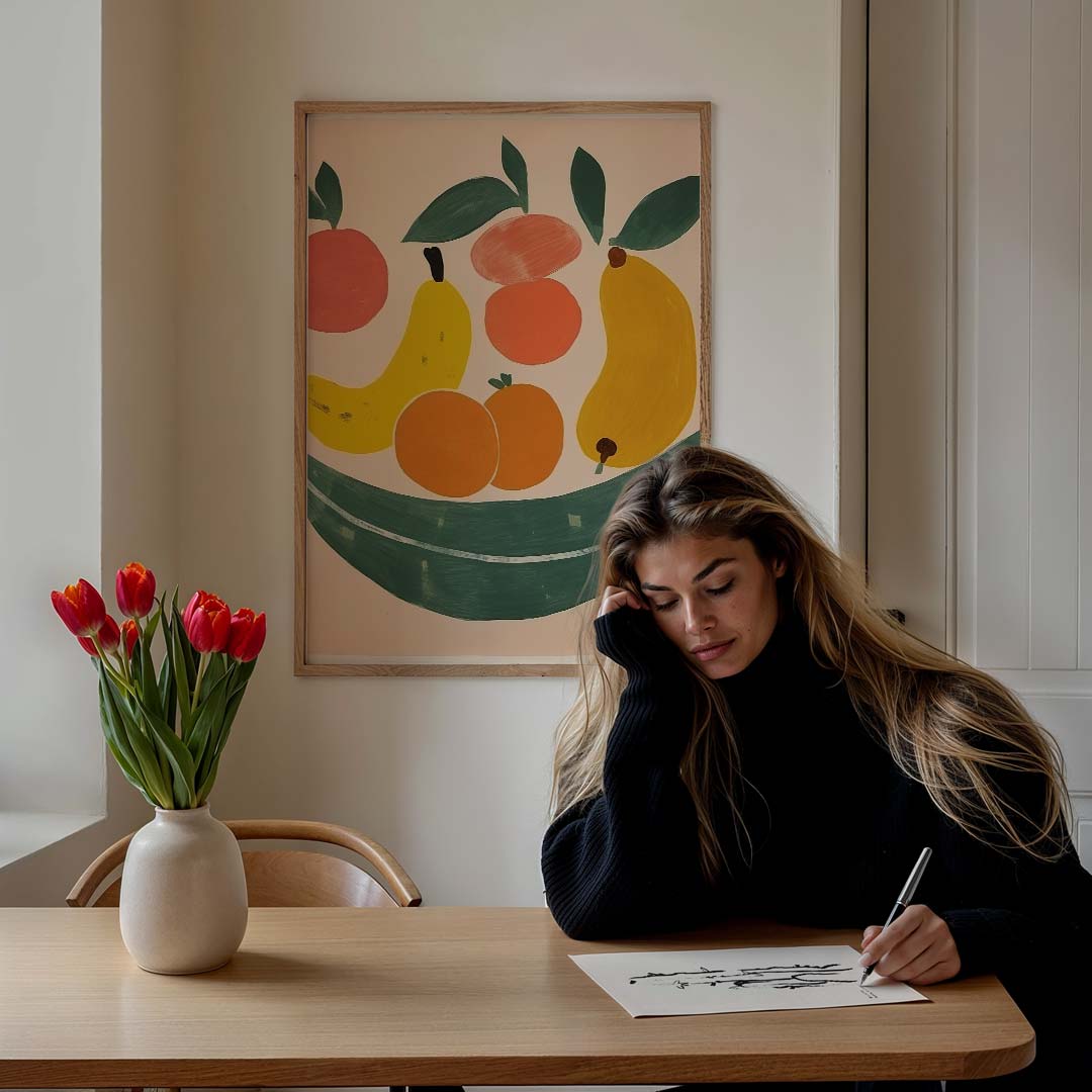 Kleurrijke Fruitposter – culinaire wandkunst als portret poster
