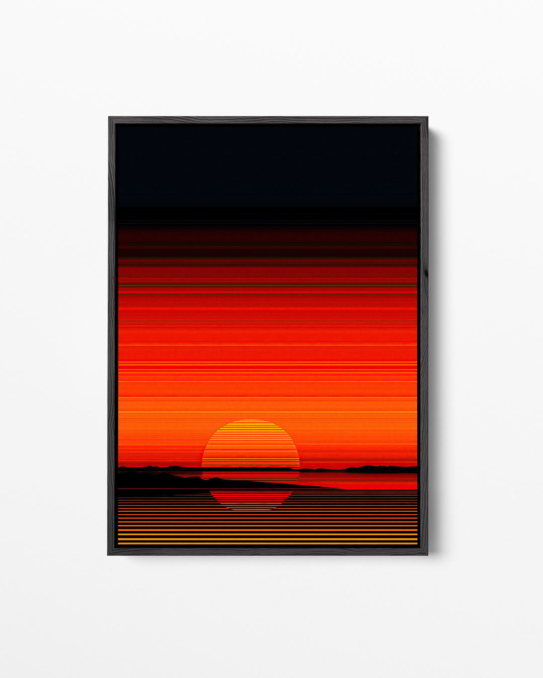 Horizontale zonsondergang – staand wanddecoratie kunstwerk
