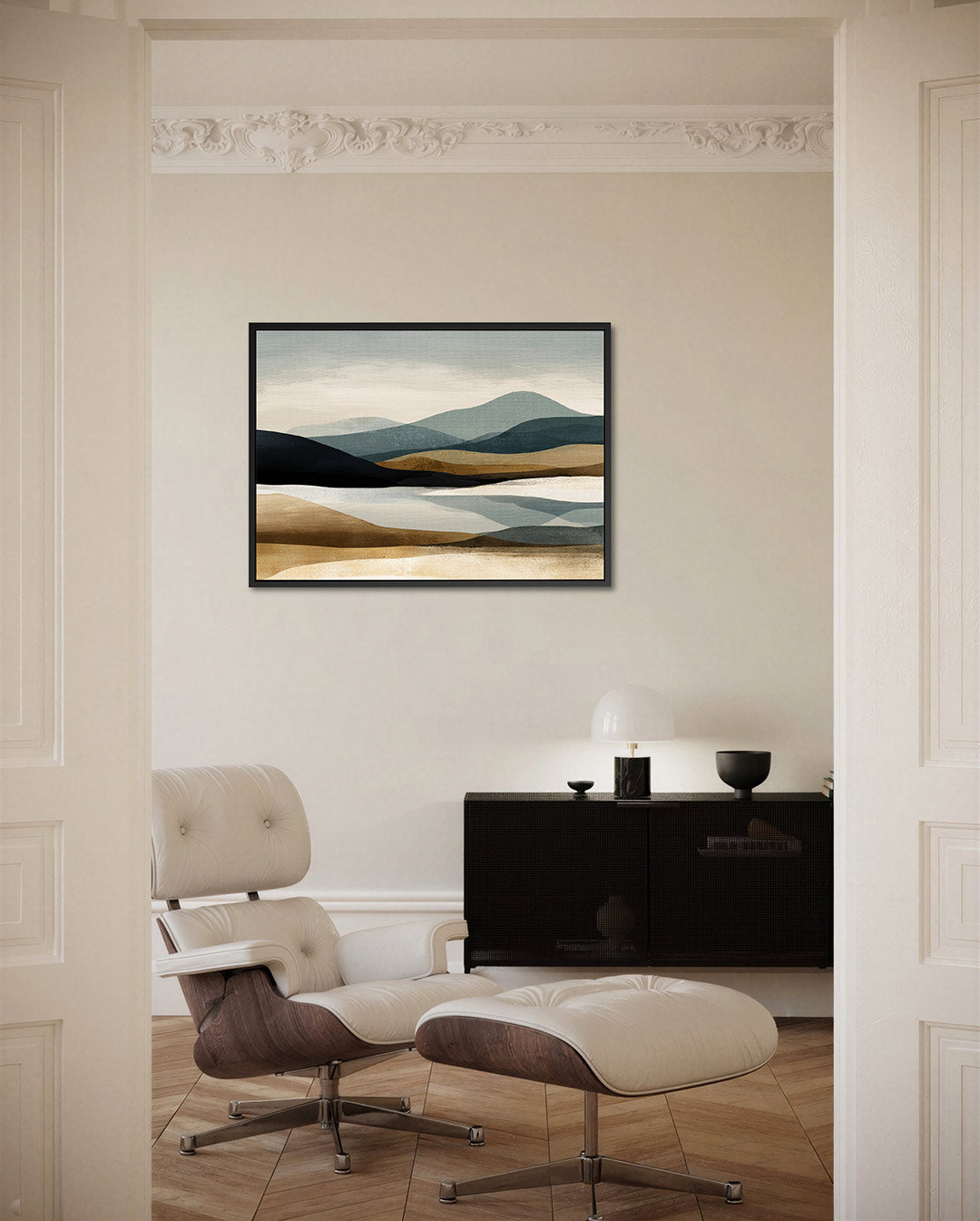 Gelaagde compositie – Liggende wanddecoratie – liggende wanddecoratie