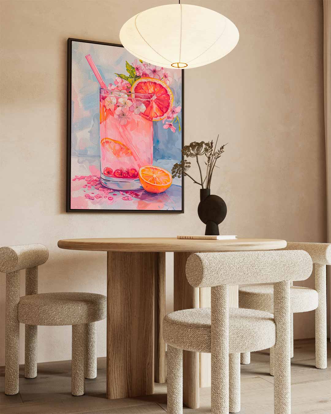 Verfrissende Citrus Illusie – dibond wanddecoratie in staand formaat