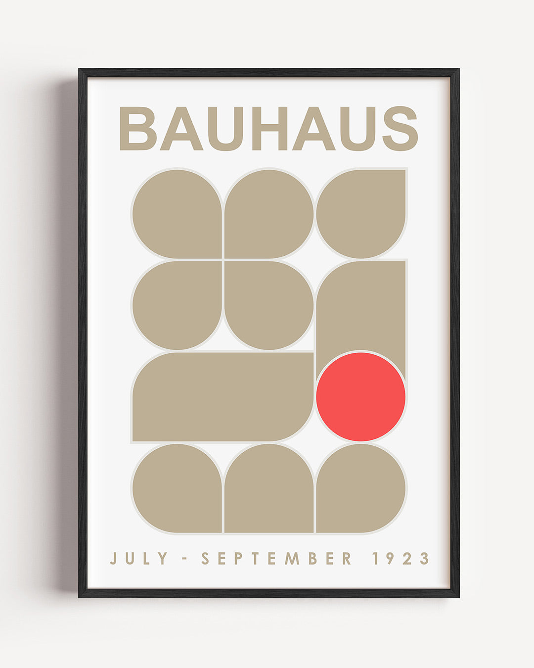 Vormen en vlakken – staande Bauhaus poster als wanddecoratie