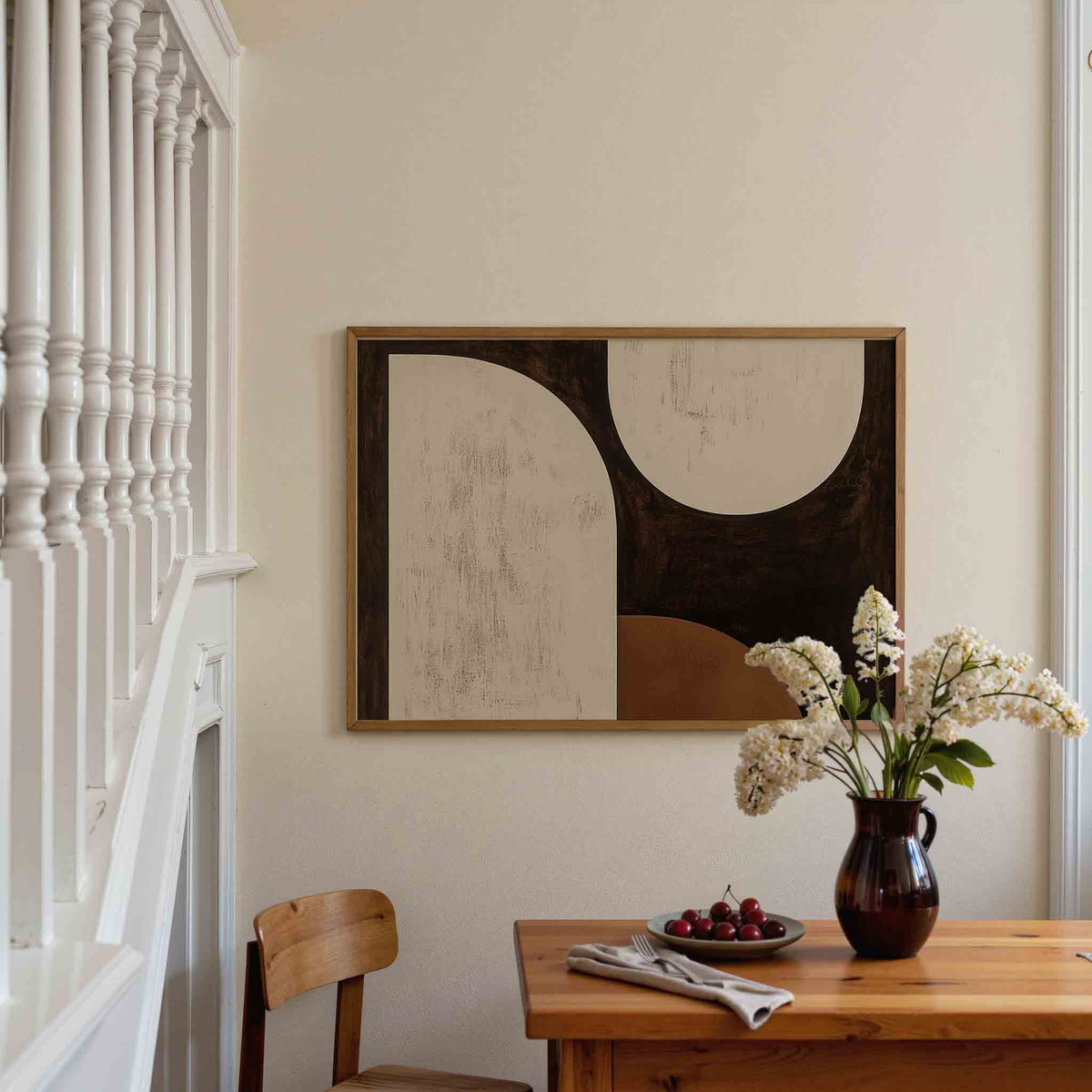 Abstracte vormen – liggende illustratie poster als wanddecoratie