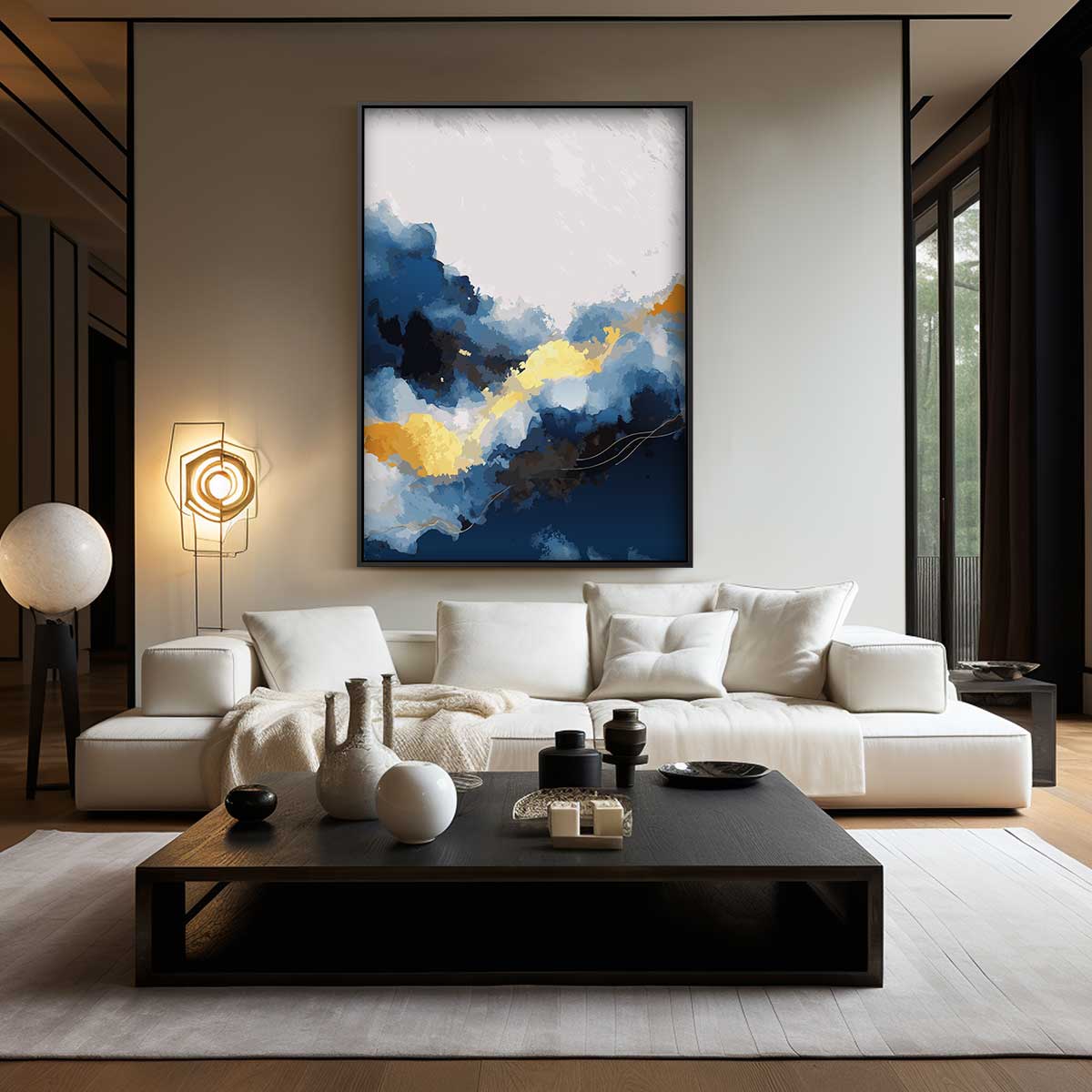 Hemelse Wolken Abstract – modern portret kunstwerk van WallArtistic