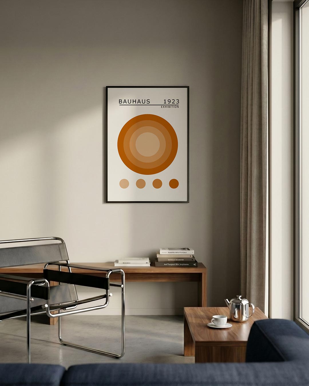 – staande Bauhaus poster voor aan de muur