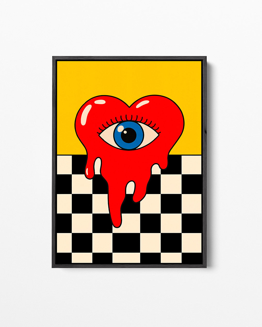 Vloeiend hart oog – staand wanddecoratie kunstwerk