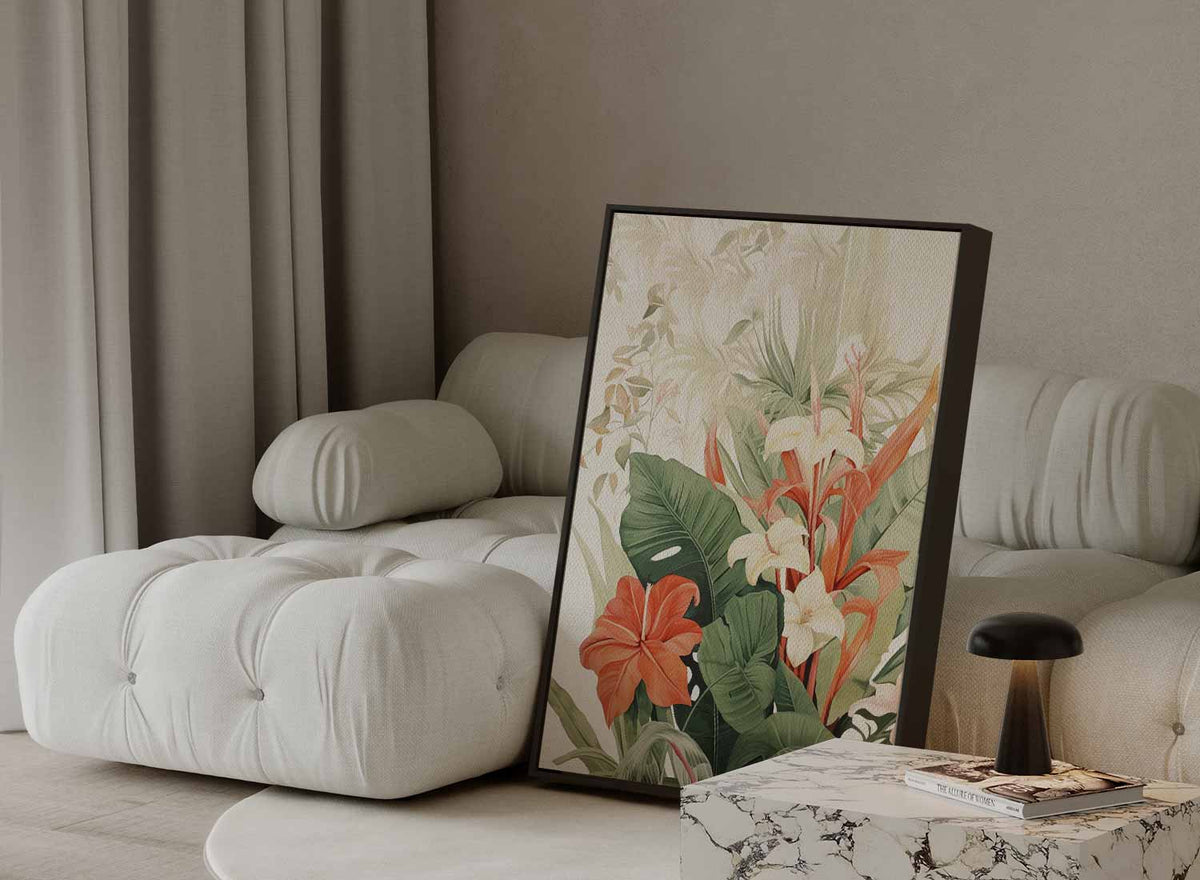 Tropische Bloemenpracht – portret kunstwerk als wanddecoratie, afbeelding 13