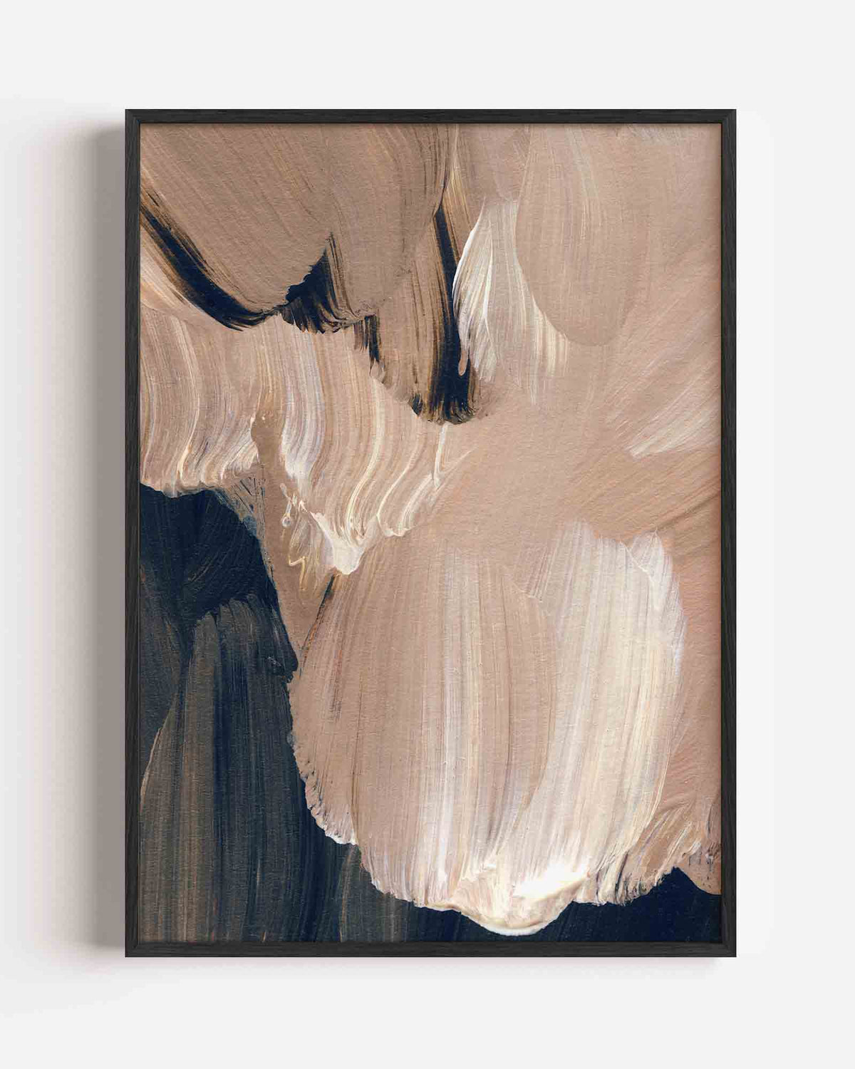 Abstracte penseelstreken – schilderkunst portret poster als wanddecoratie