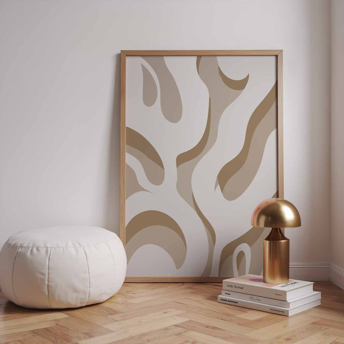 Moderne Kunstzinnige Golven – staande kleurrijke abstracte wanddecoratie van WallArtistic