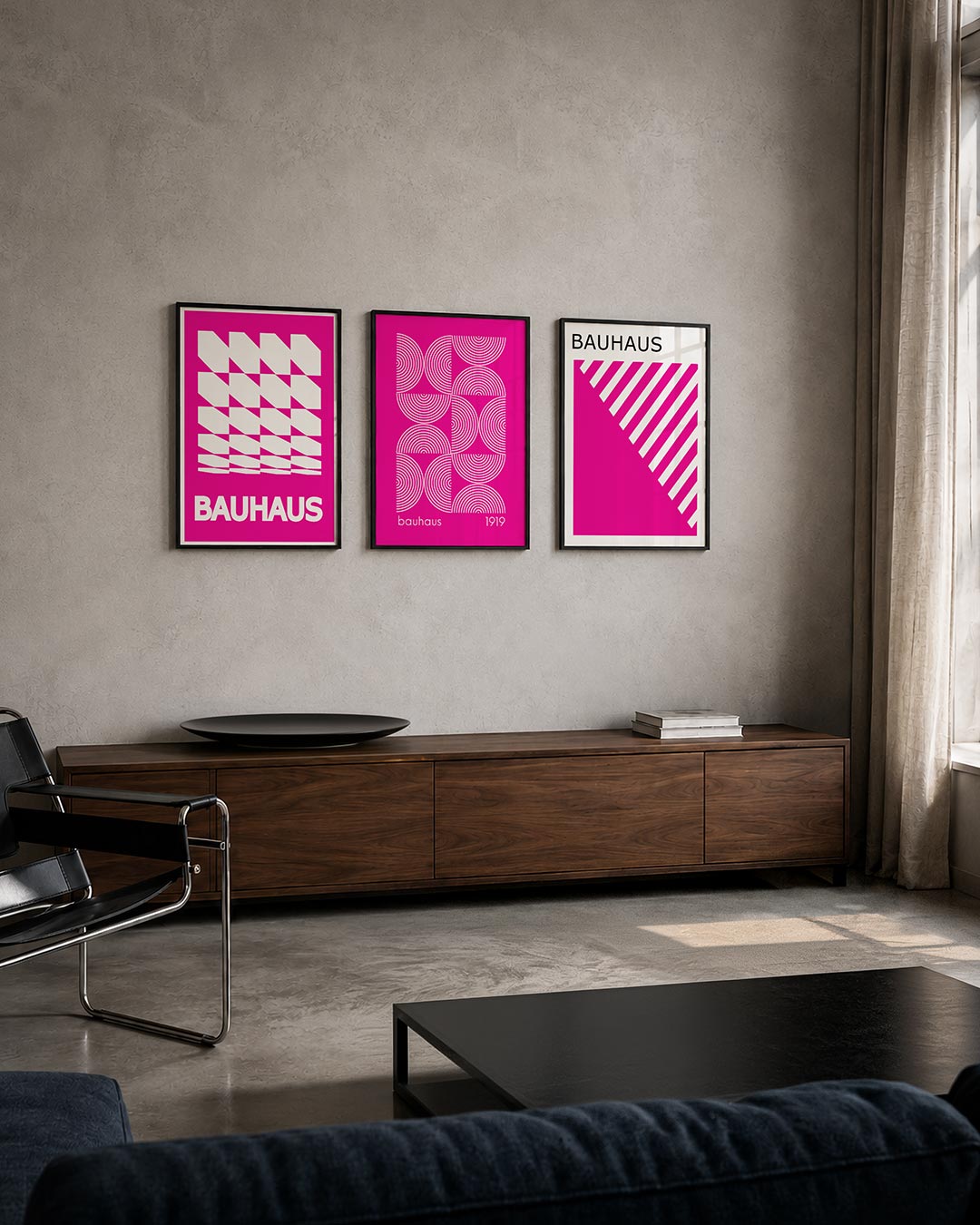 Vorm en kleur driedelige posterset – deze posterset in drie delen toont een speelse