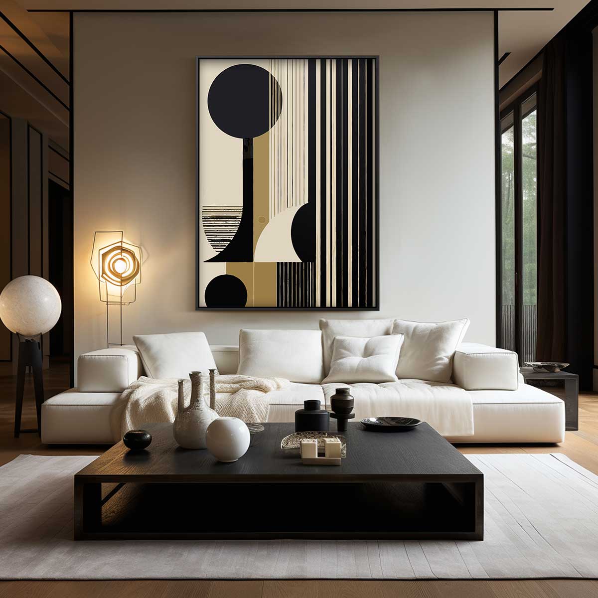 Moderne Geometrische Abstractie – modern portret kunstwerk van WallArtistic