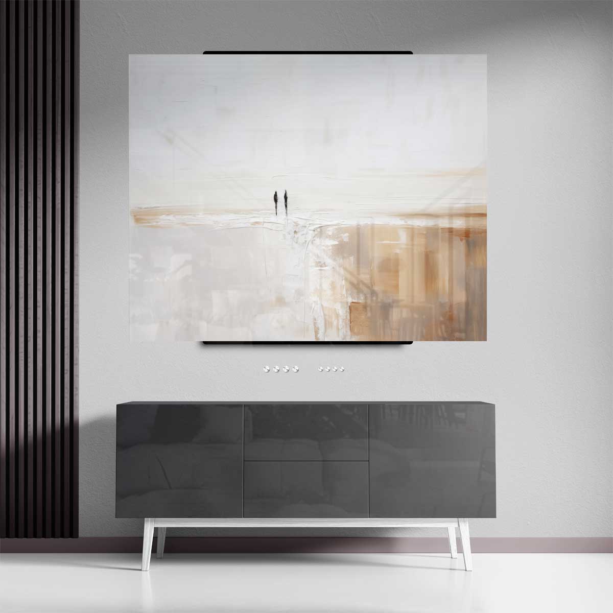 Twee Figuren aan Zee – staand kunstwerk voor modern interieur