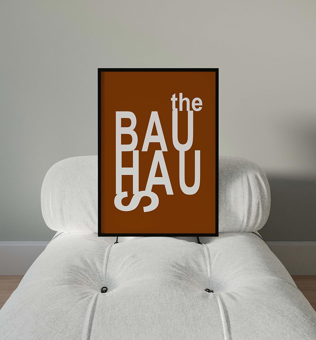 Typografische compositie – moderne Bauhaus wandkunst als poster