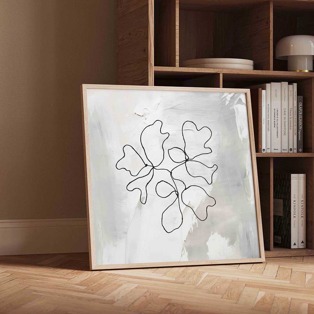 Abstracte lijnen – moderne wandkunst met kleur en vormen als poster