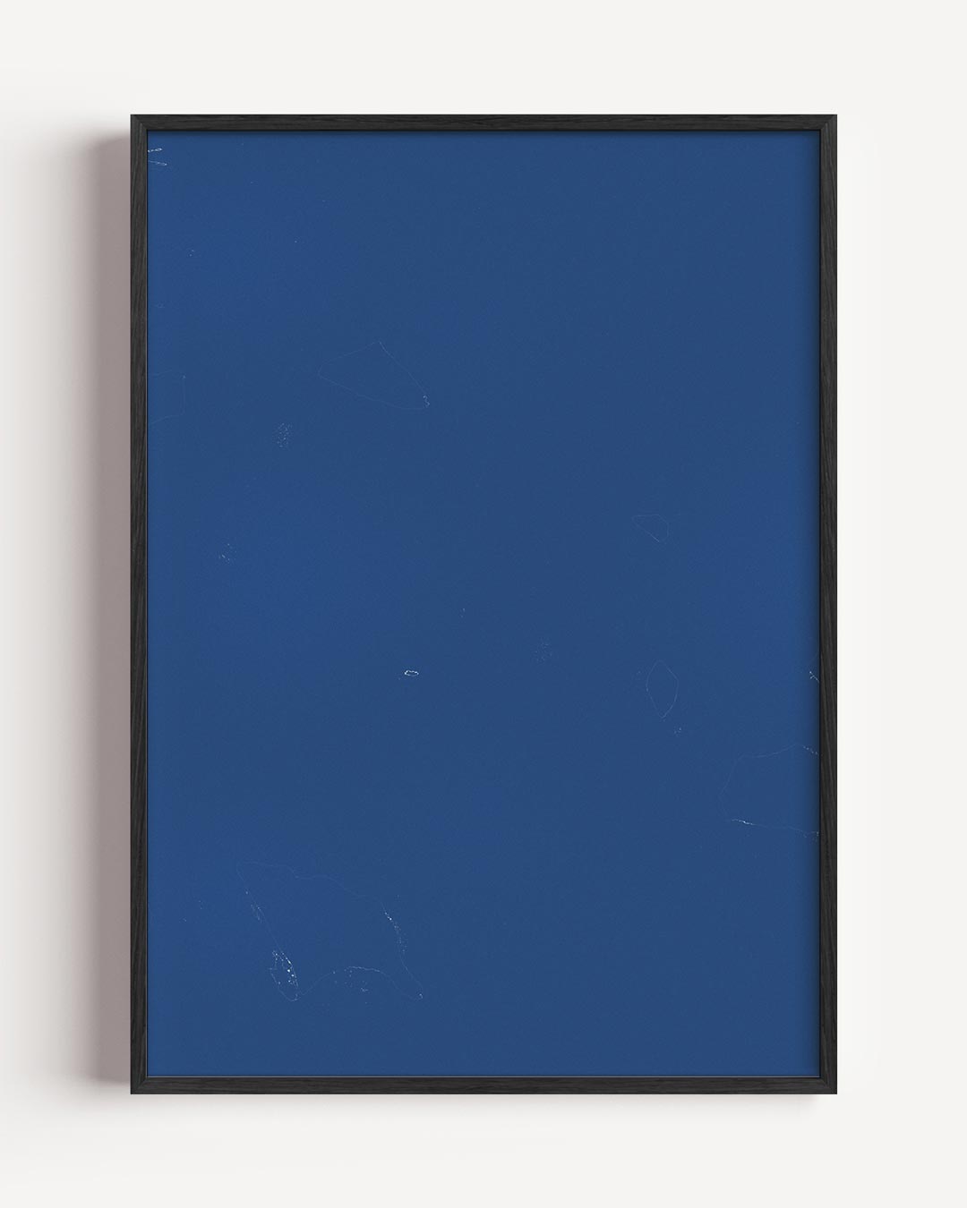 Blauwe Elegantie – kleurrijke abstracte portret poster als wanddecoratie