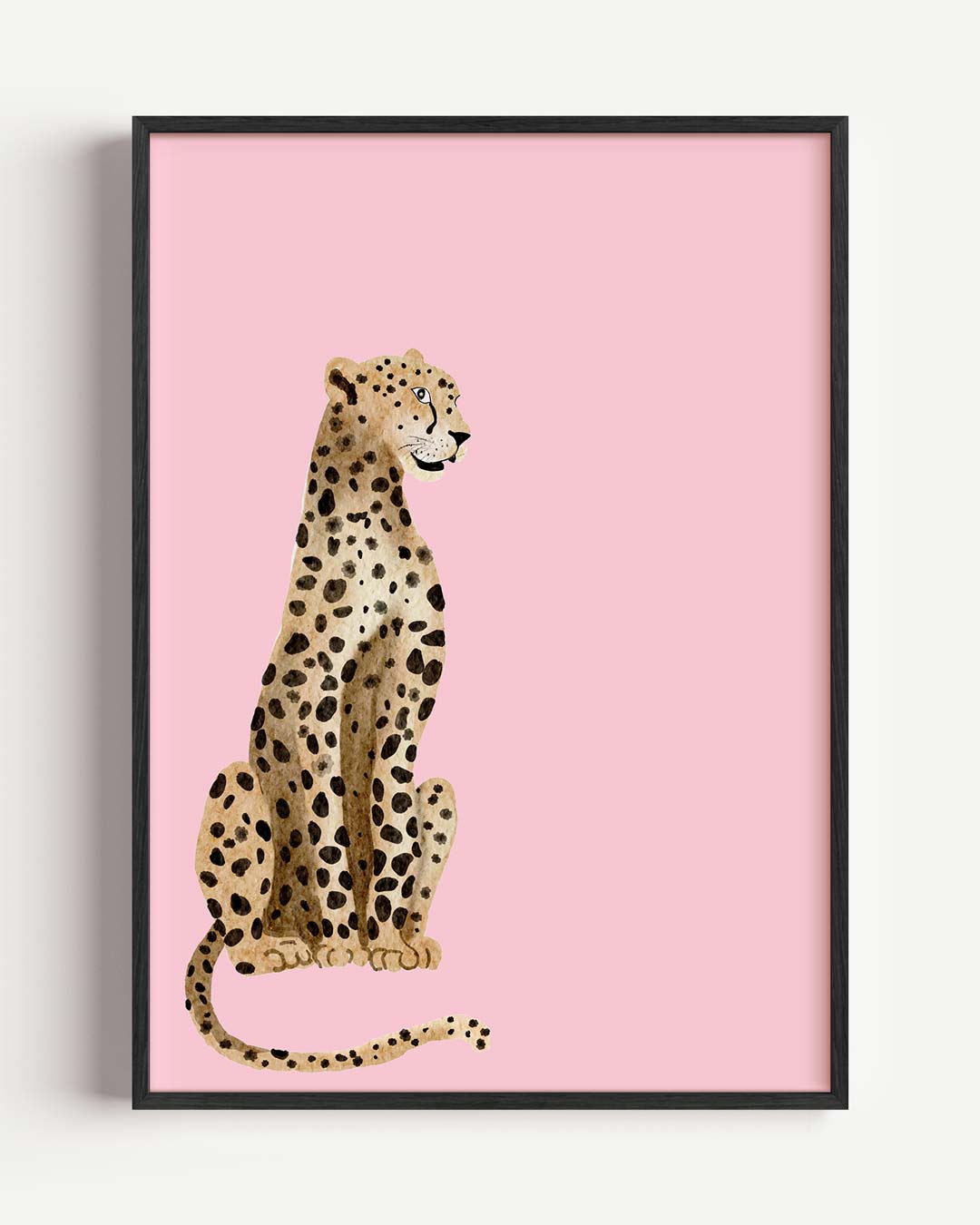 Stijlvolle Luipaard – Popart en Streetart portret poster als wanddecoratie