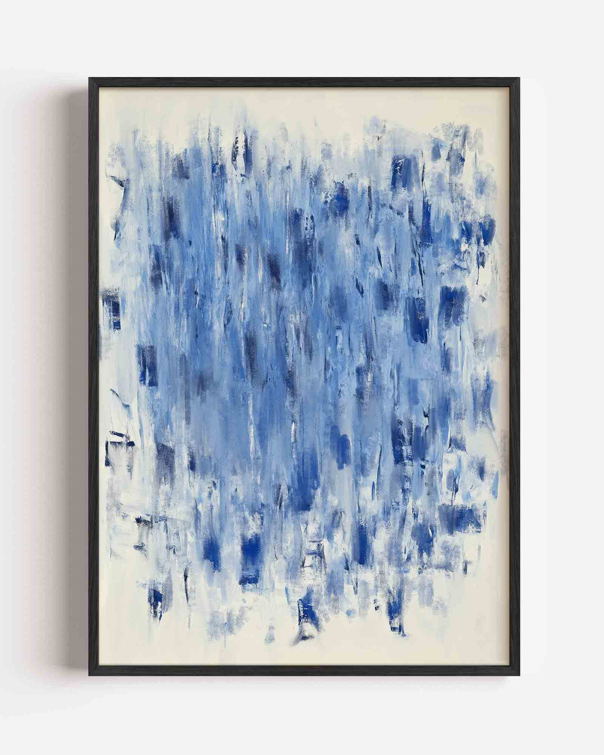 Abstracte blauwe textuur – Kunst & Design poster als staande wanddecoratie