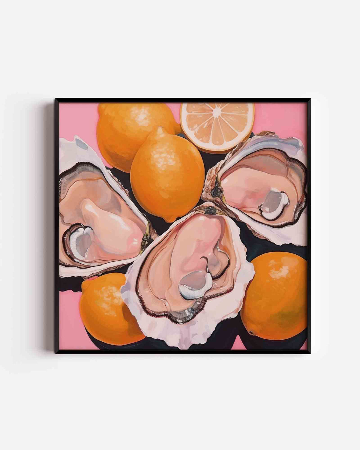 Citroenen en oesters – keuken vierkante poster als wanddecoratie