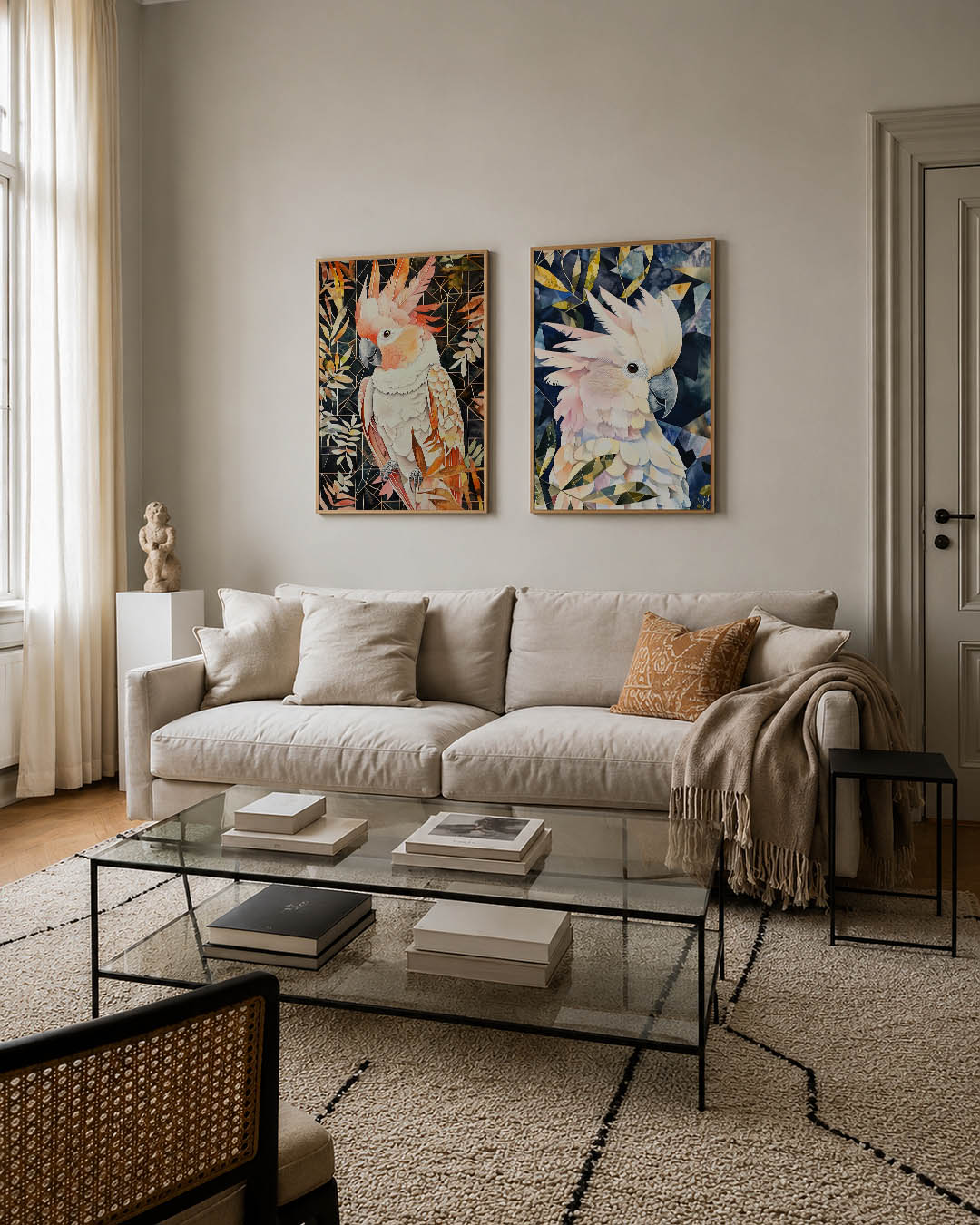 Vogel en bladpatronen Posterset