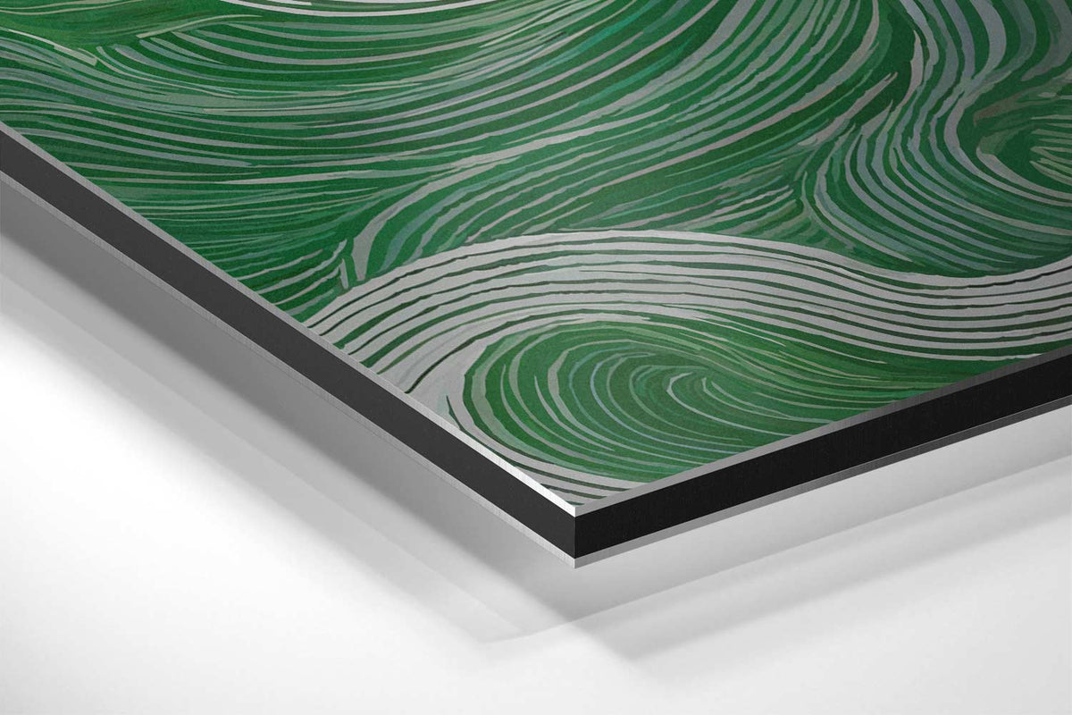 Groen Getijden – canvas kunstwerk als wanddecoratie