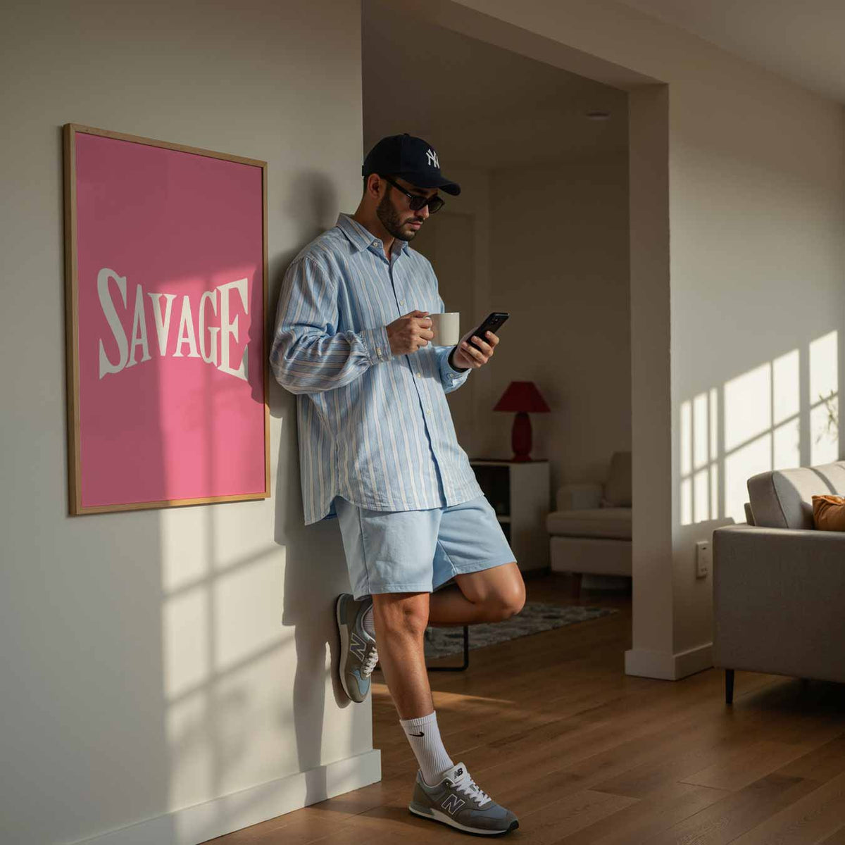 Savage Vibes – staande Popart wanddecoratie van WallArtistic