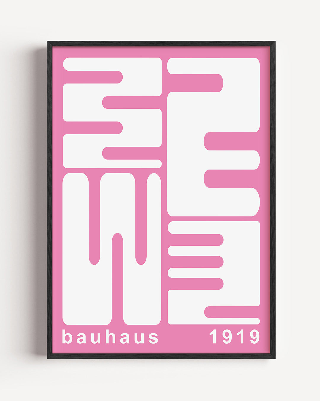Vorm en kleur – staande Bauhaus poster als wanddecoratie