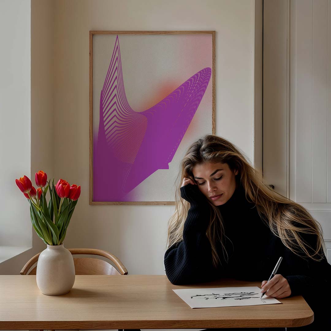 Modern Abstracte Kunstposter – staande muurposter met kleurrijke abstracte vormen