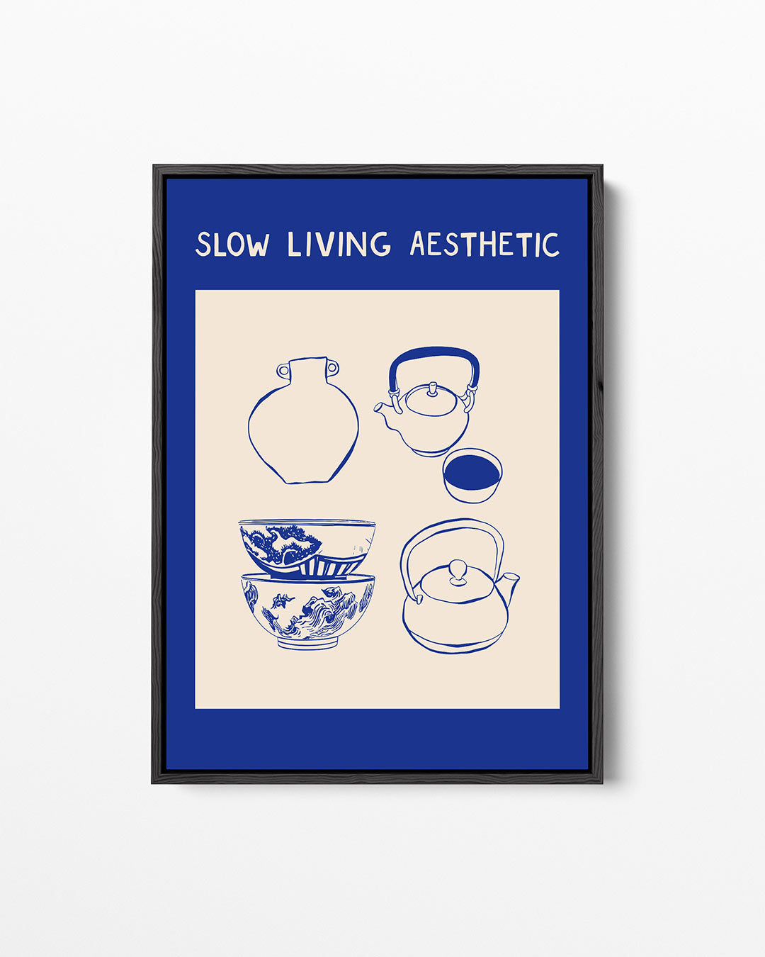 Rustige levensstijl illustratie – staand wanddecoratie kunstwerk