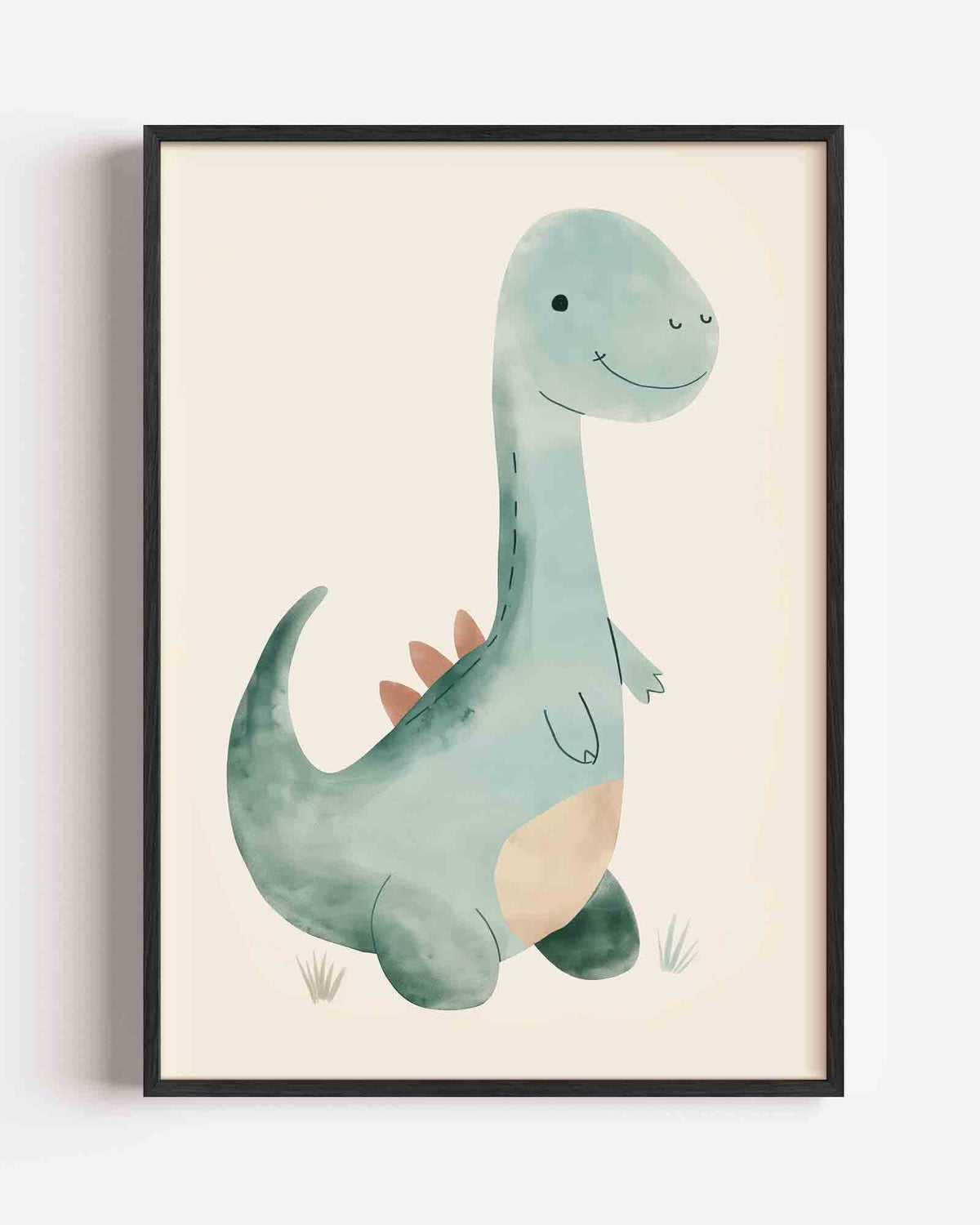 Schattige dinosaurus – kids portret poster als wanddecoratie
