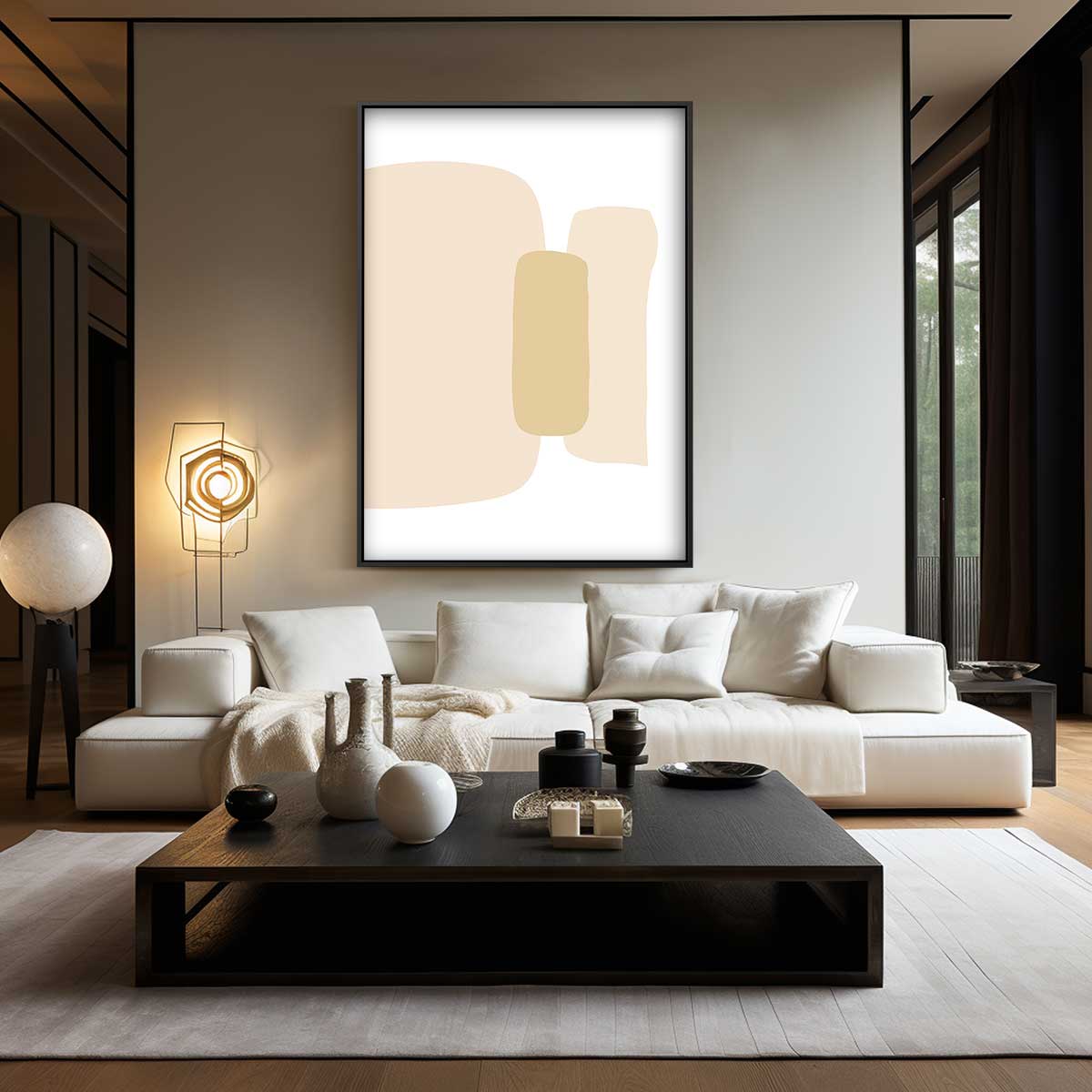 Harmonieuze Abstracte Vormen – modern portret kunstwerk van WallArtistic