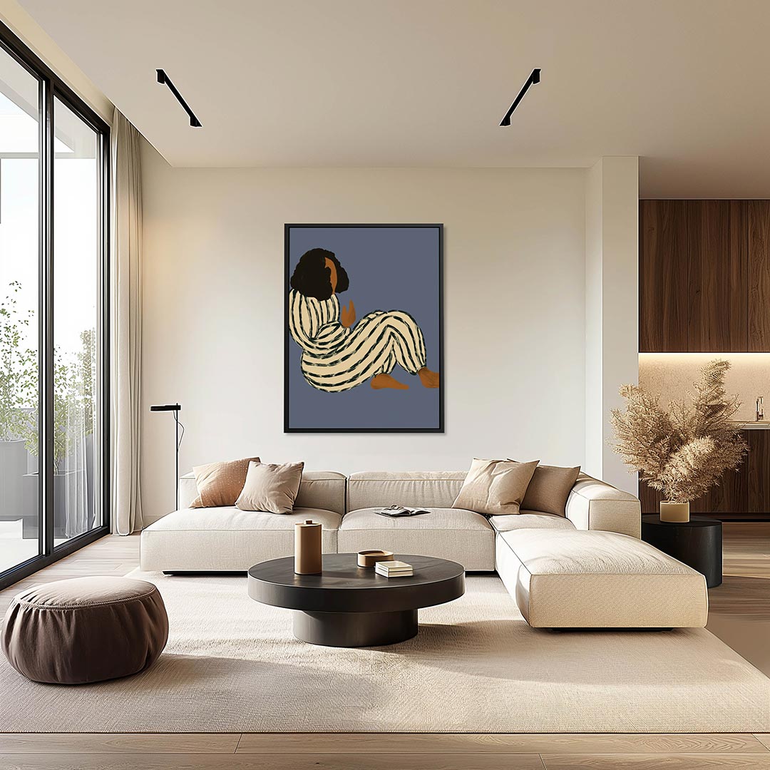 Gestreepte vormen – moderne staande wandkunst