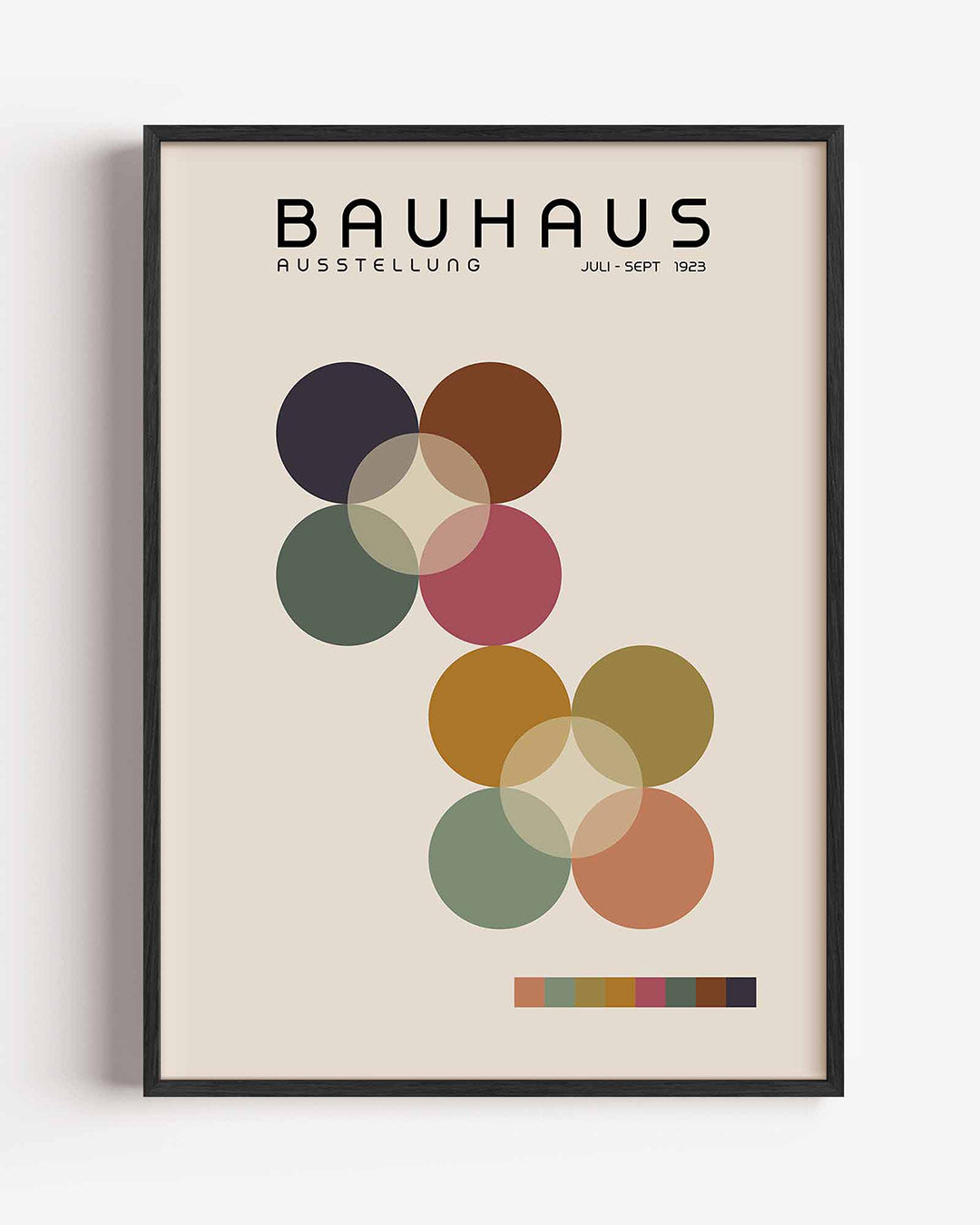 Vormen en vlaken – staande Bauhaus poster als wanddecoratie