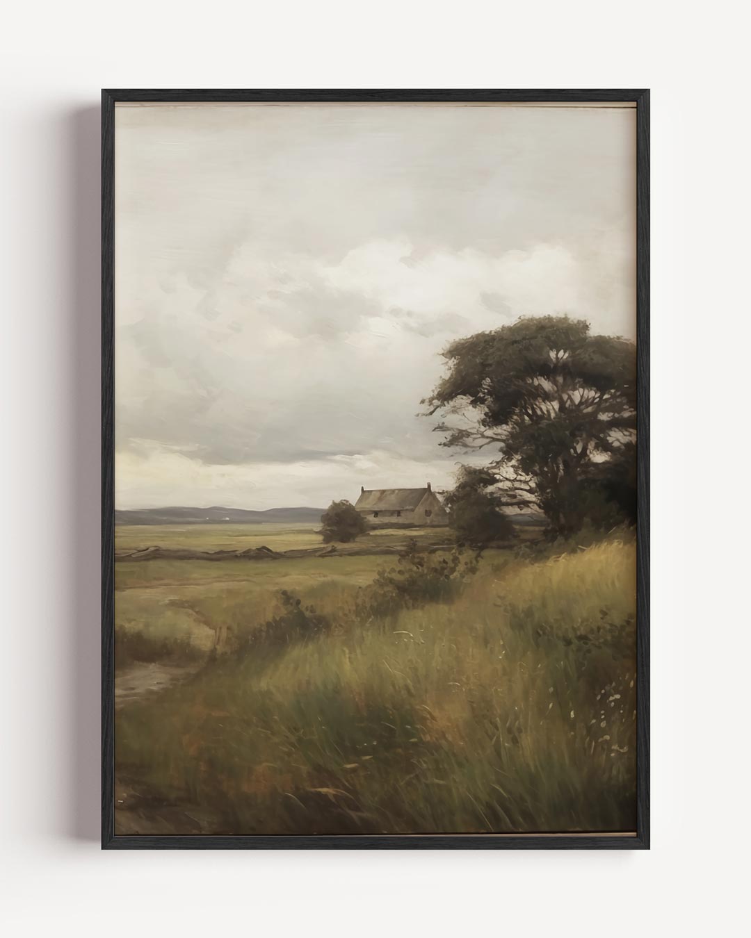 Rustiek Platteland Landschap – vintage portret poster als wanddecoratie