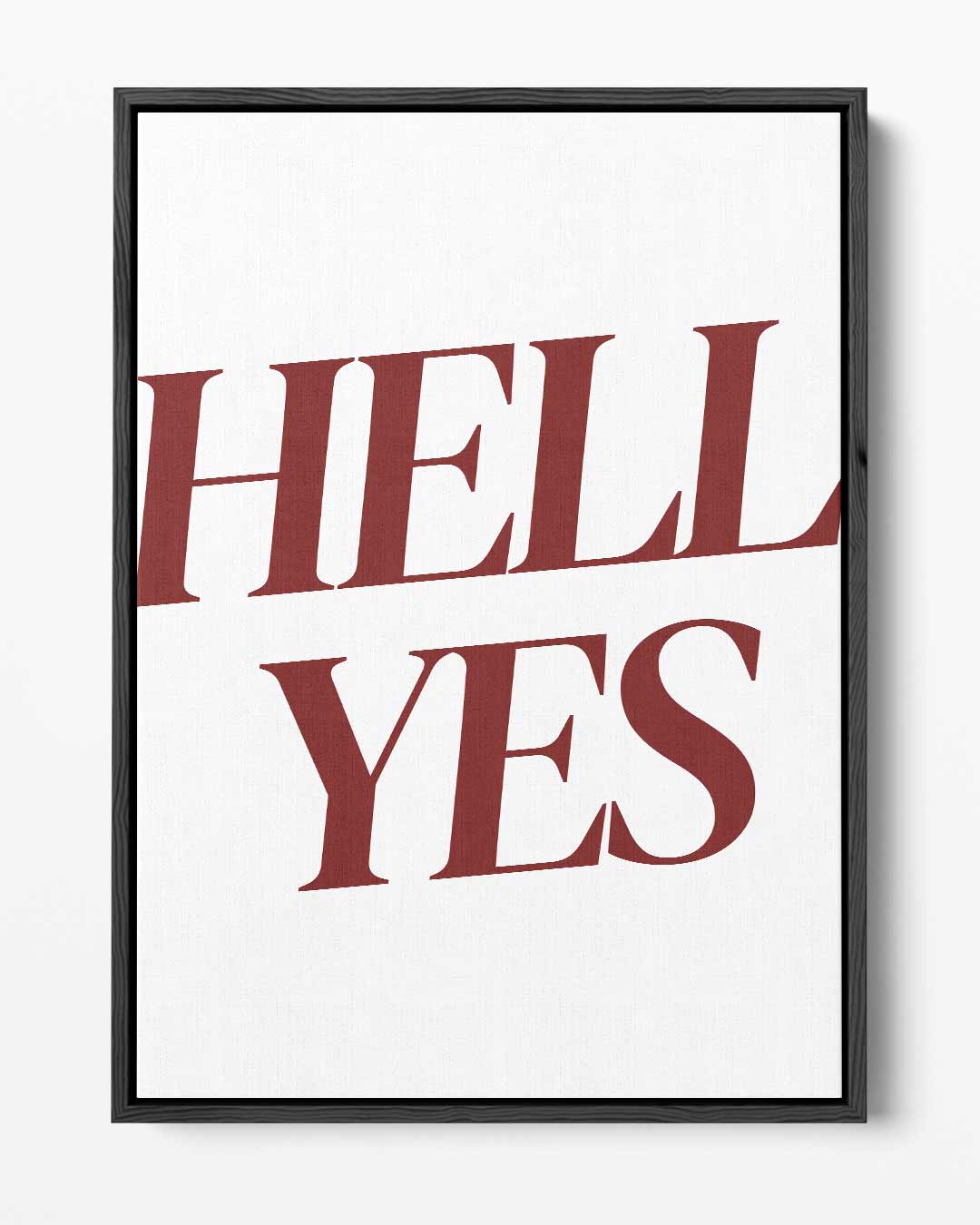 Hell Yes – portret kunstwerk als wanddecoratie