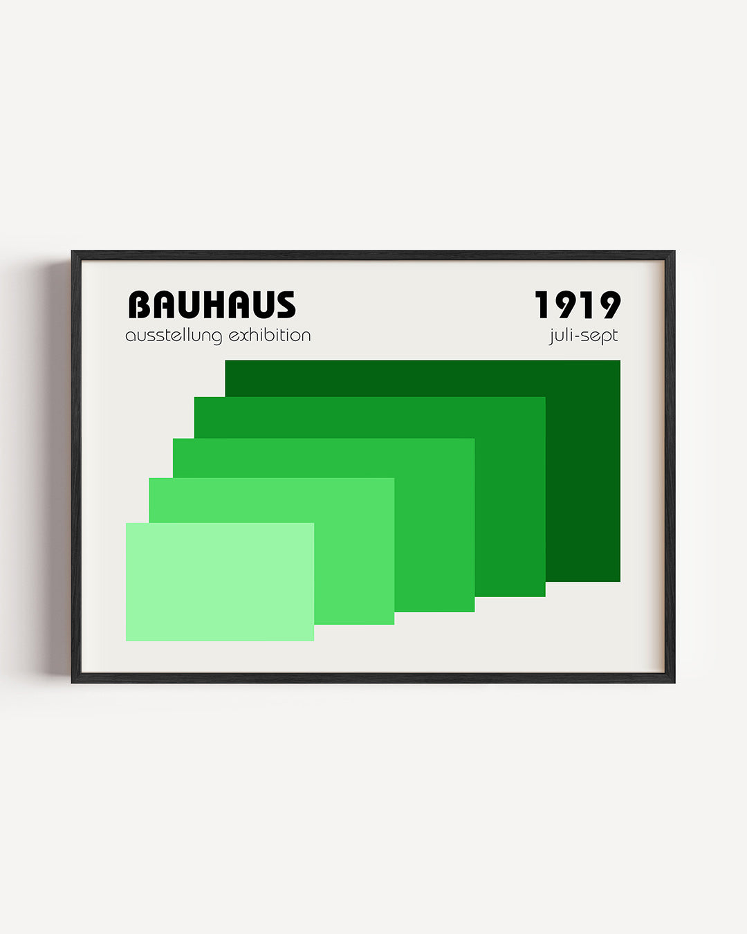 Vorm en balans – liggende Bauhaus poster als wanddecoratie