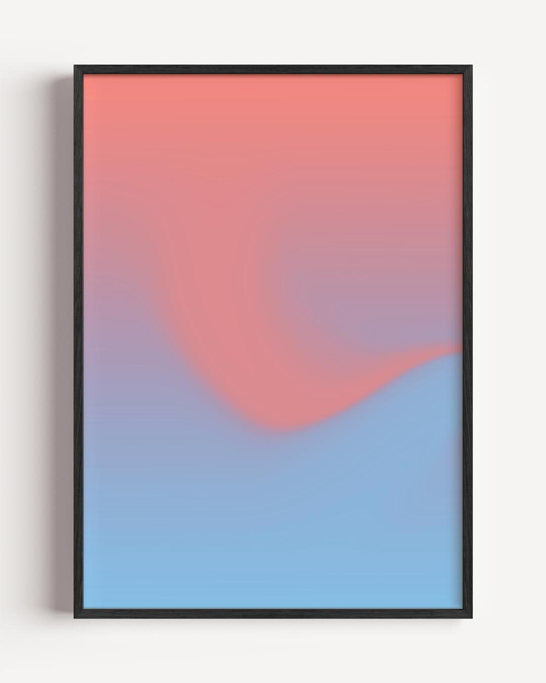 Zachte Zonsopgang Vibes – kleurrijke abstracte portret poster als wanddecoratie