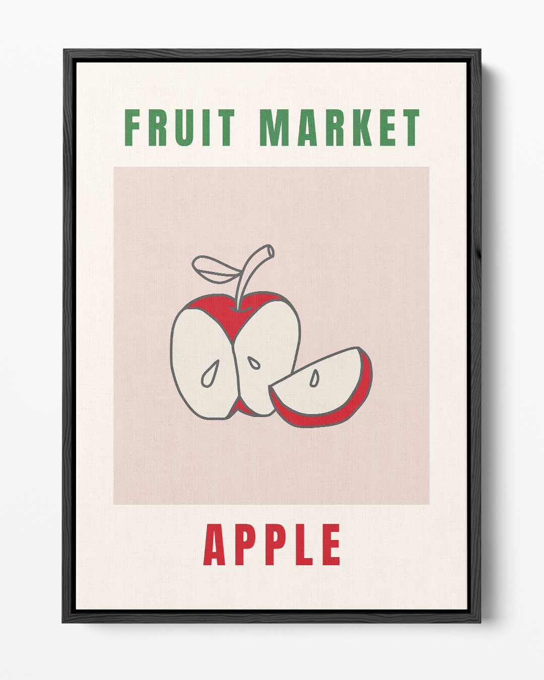 Vrolijke Fruit Illustratie – portret kunstwerk als wanddecoratie