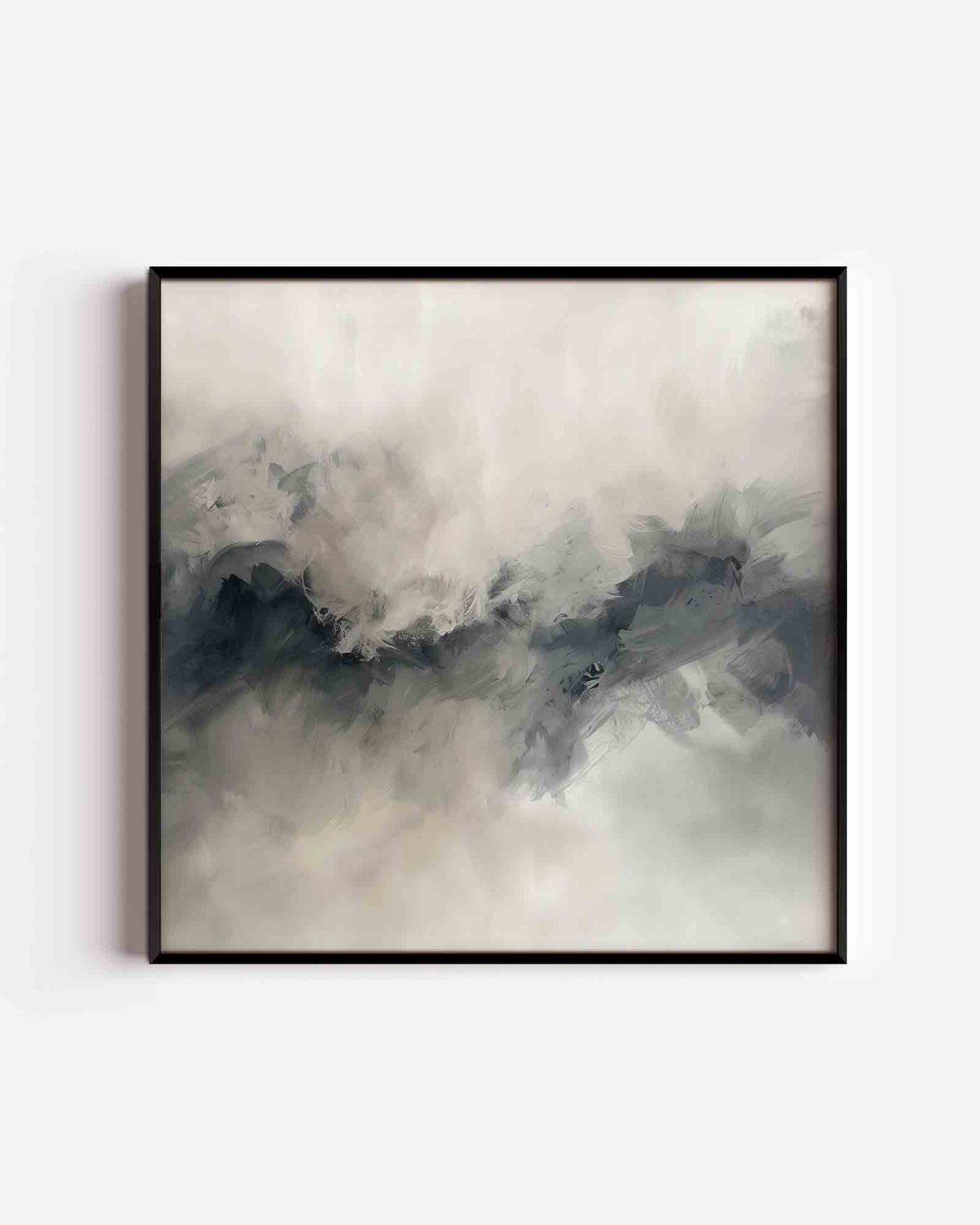 Abstracte grijze beweging – vierkante poster met kleur en vormen als wanddecoratie
