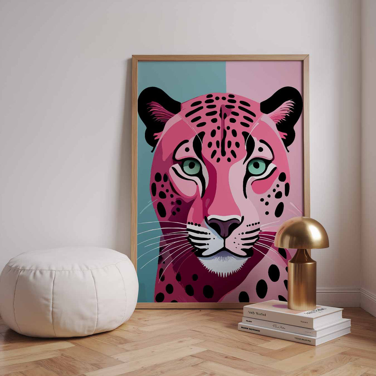 Kleurrijke Luipaard – dieren poster in staand formaat