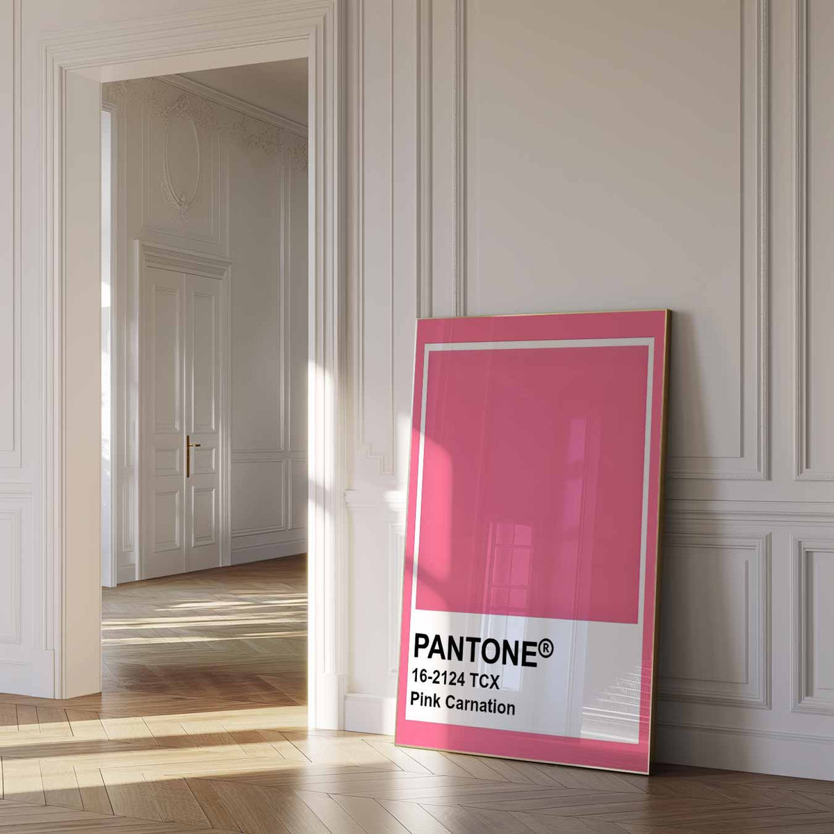 Pantone Pink Carnation – urban poster in staand formaat