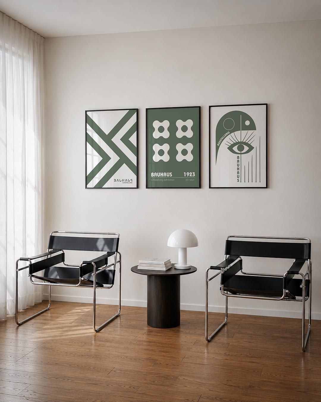Lijnenspel en ritme posterset – tweede productweergave – deze posterset in drie delen toont een dynamisch lijnenspel met