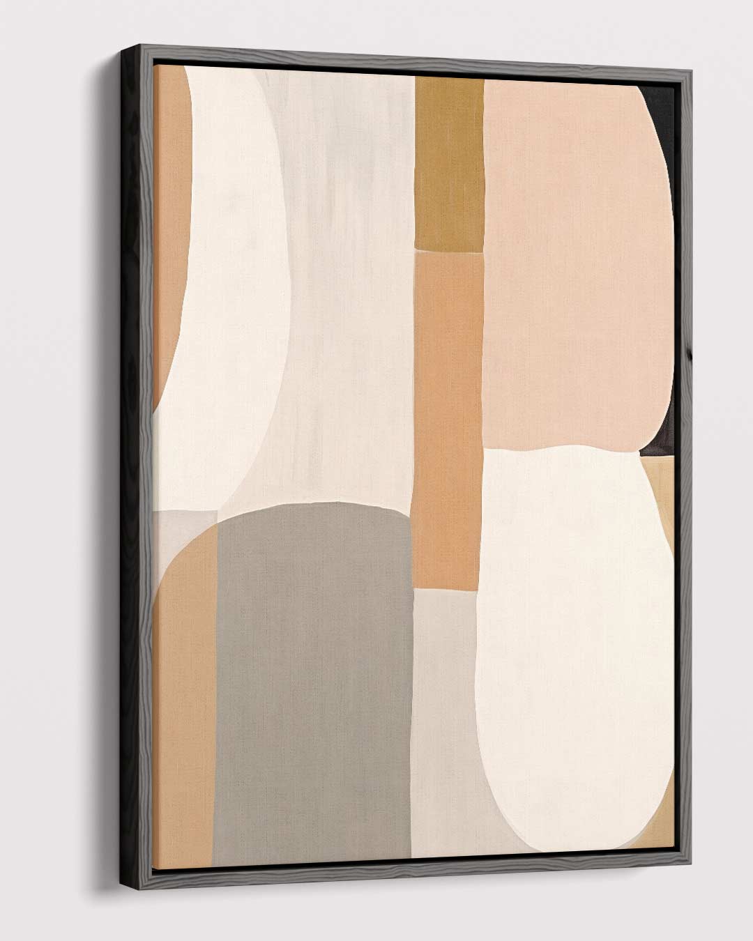 Zachte Aardetinten Abstractie – dibond kunstwerk als wanddecoratie