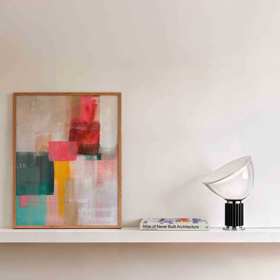 Abstracte vormen – kleurrijke illustratie als portret poster