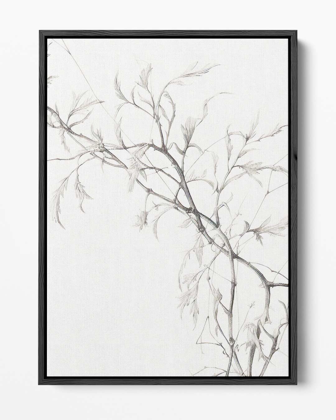 Elegante Lijntekening van Klimplant – portret kunstwerk als wanddecoratie
