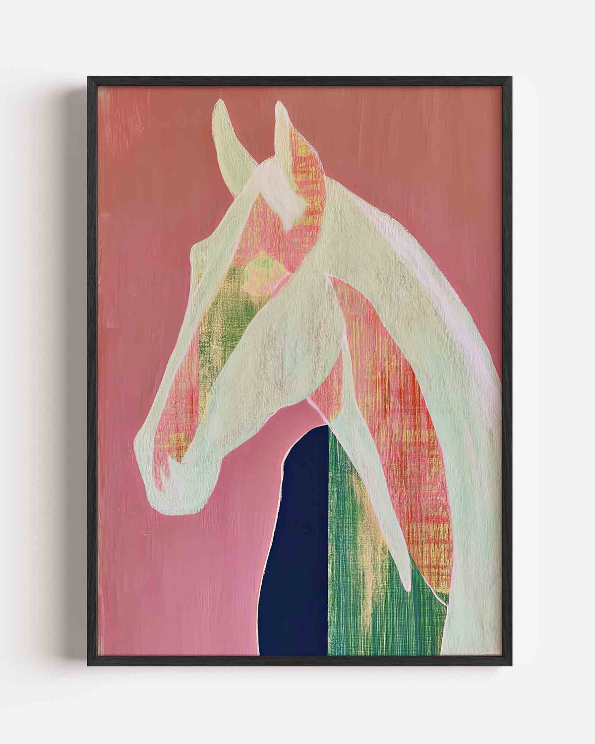 Paardenhoofd – dromerige illustratie poster als wanddecoratie