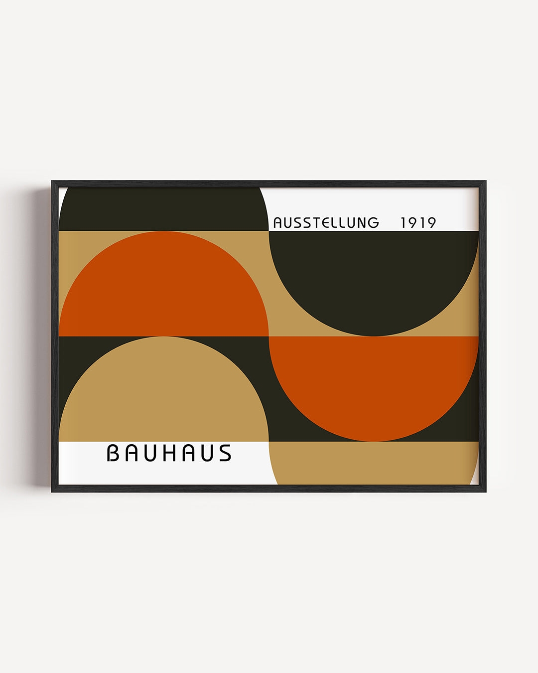 Vorm en balans – liggende Bauhaus poster als wanddecoratie